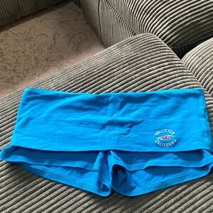 Hollister Women's Vibrant Blue Athletic Shorts (noticeable signs of wear)